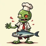 Gamer meme featuring a zombie holding a salted fish