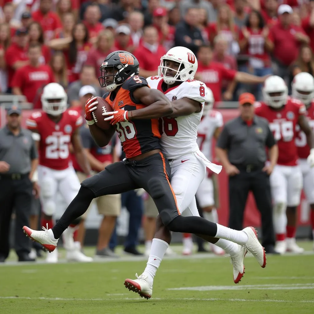 Sam Houston Bearkats Wide Receiver Scoring a Touchdown