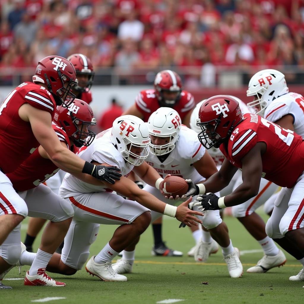 Sam Houston Offensive Line in Action