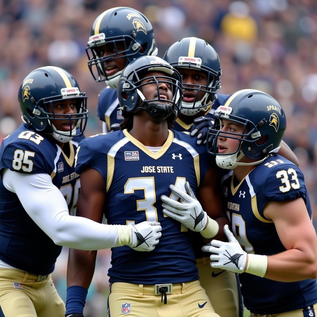 San Jose State Spartans Football Uniforms: Player Celebration