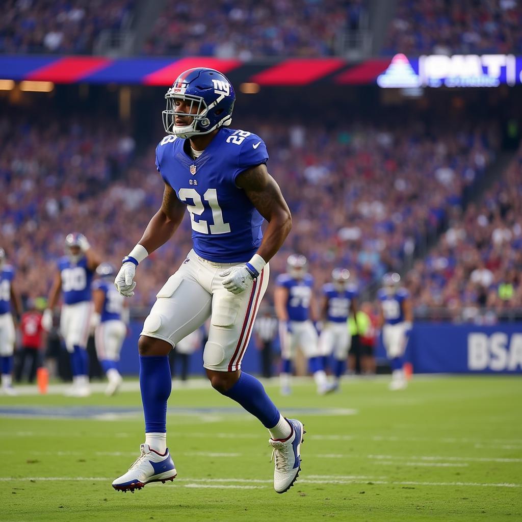 Saquon Barkley celebrating a touchdown