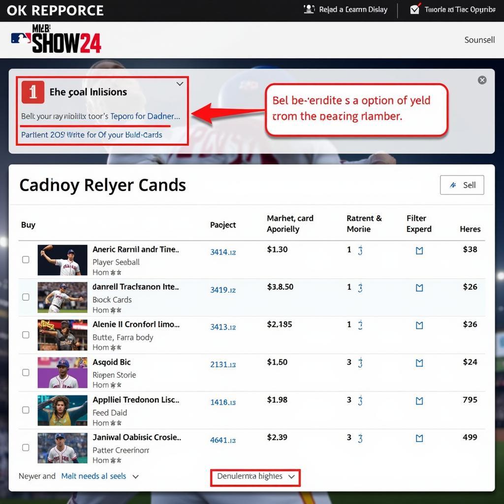 Selling Cards on MLB The Show 24 Marketplace