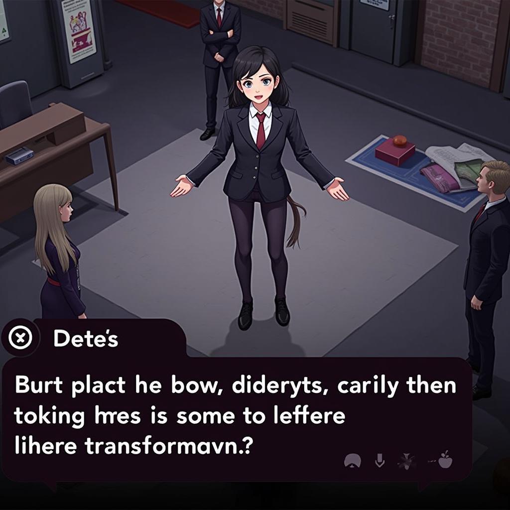 Gameplay screenshot of a sex transformation game