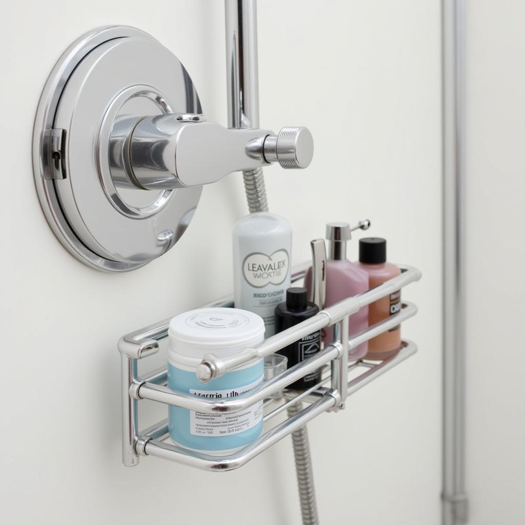 Shower shaving essentials: Razor, shaving cream, mirror