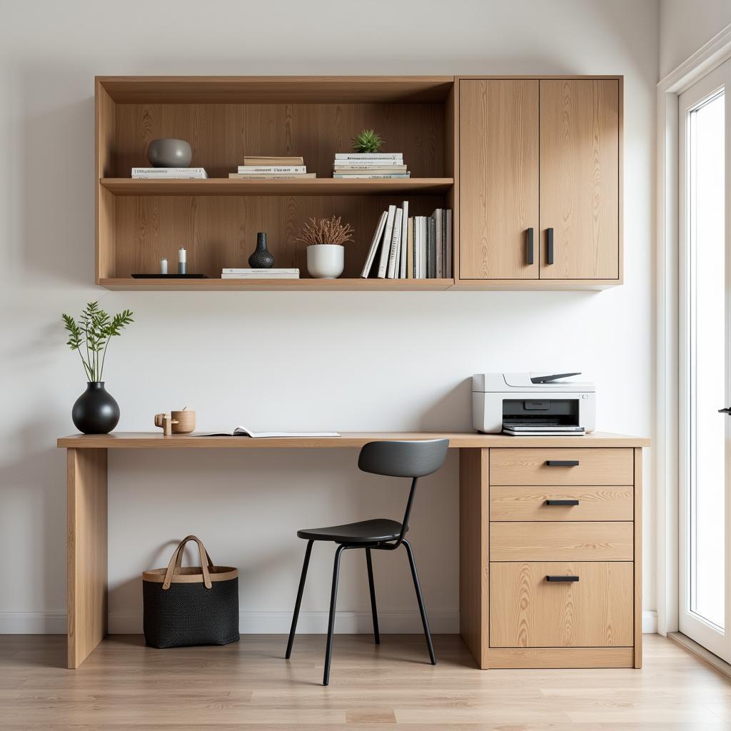 Shop wall cabinets used in a modern home office