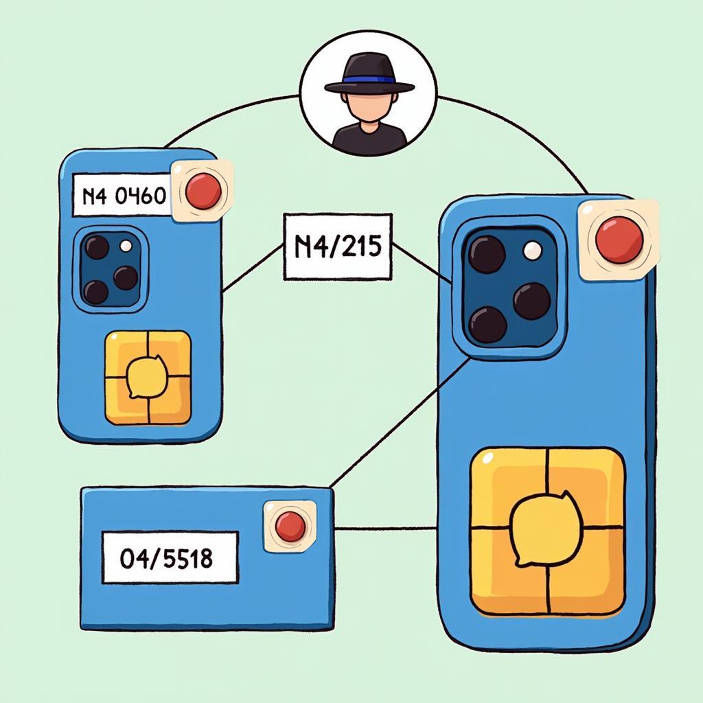 sim swap attack illustration