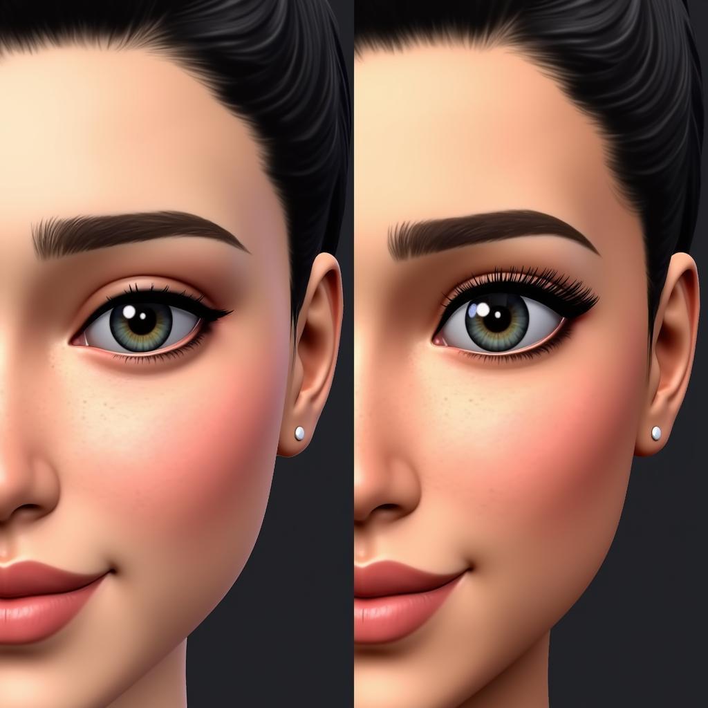 Sims 2 Default Eyes Comparison