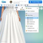 Customizing a Sims 3 Wedding Dress