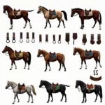 Various Tack and Equipment for Sims 3 Horses