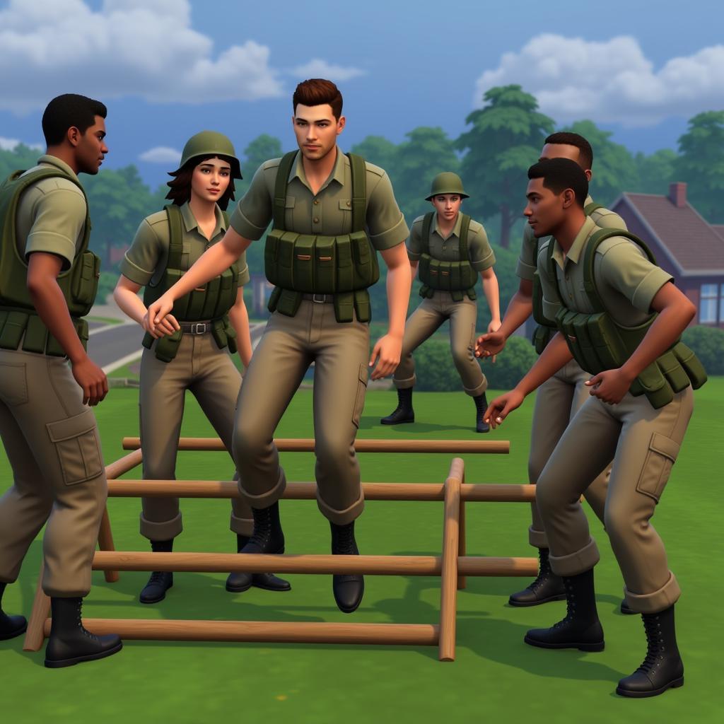 Sims training in the military