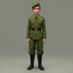 Sim in military uniform