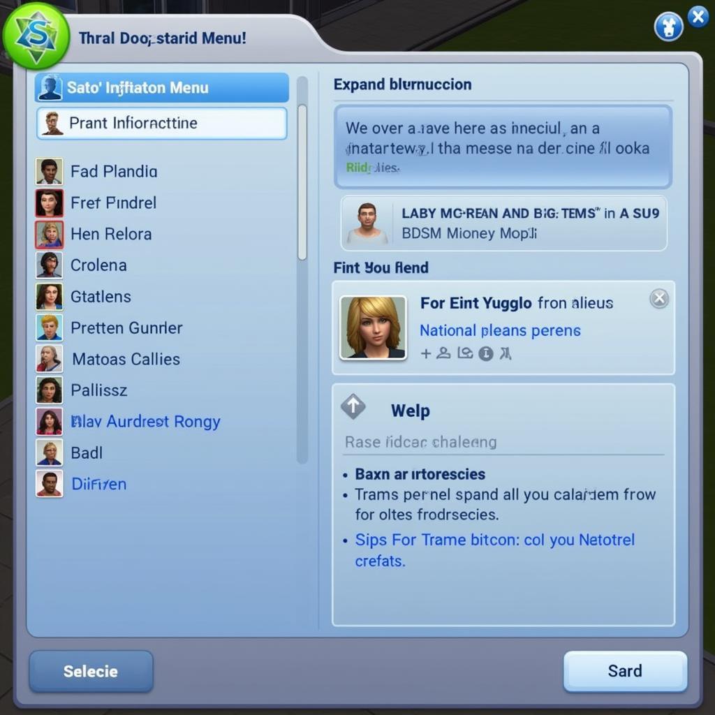 Sims 4 BDSM mod interaction menu