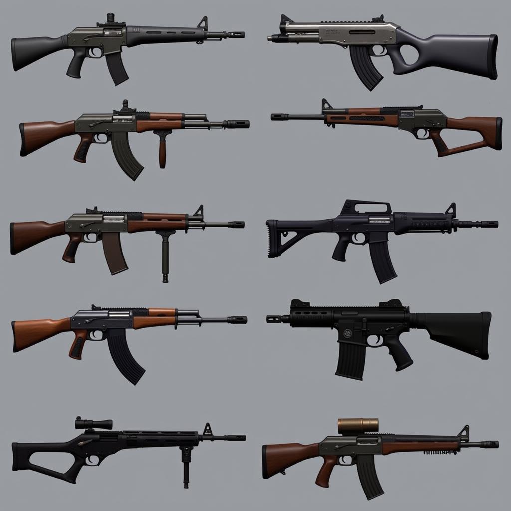 Various guns from Sims 4 mods