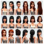 Sims 4 CC Long Hair Variety