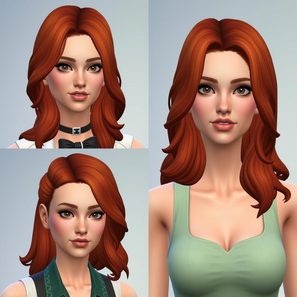 A Sim Character Customized to Resemble Triss Merigold