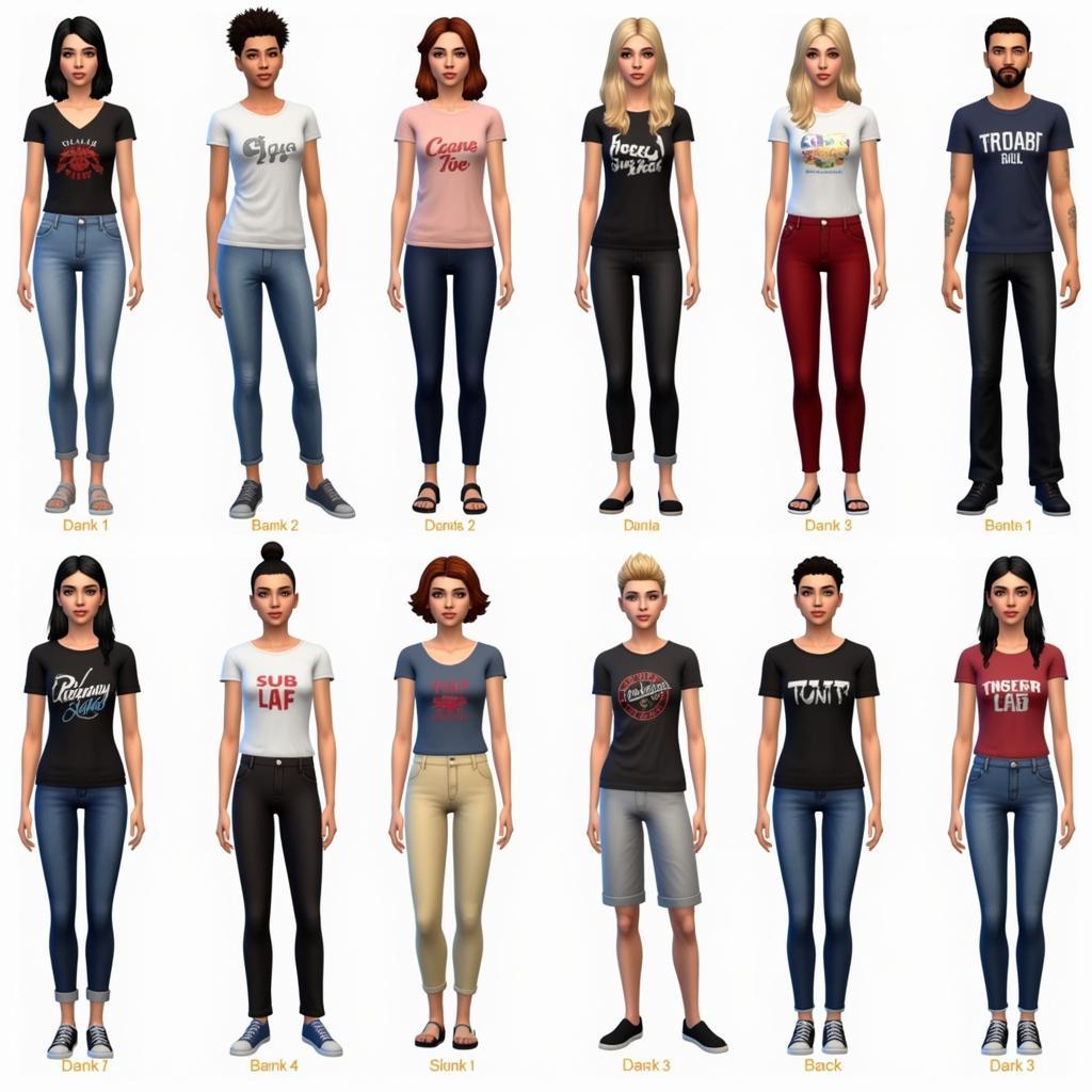 Sims T-Shirt Outfit Ideas