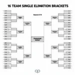 Example of a 16 Team Single Elimination Bracket