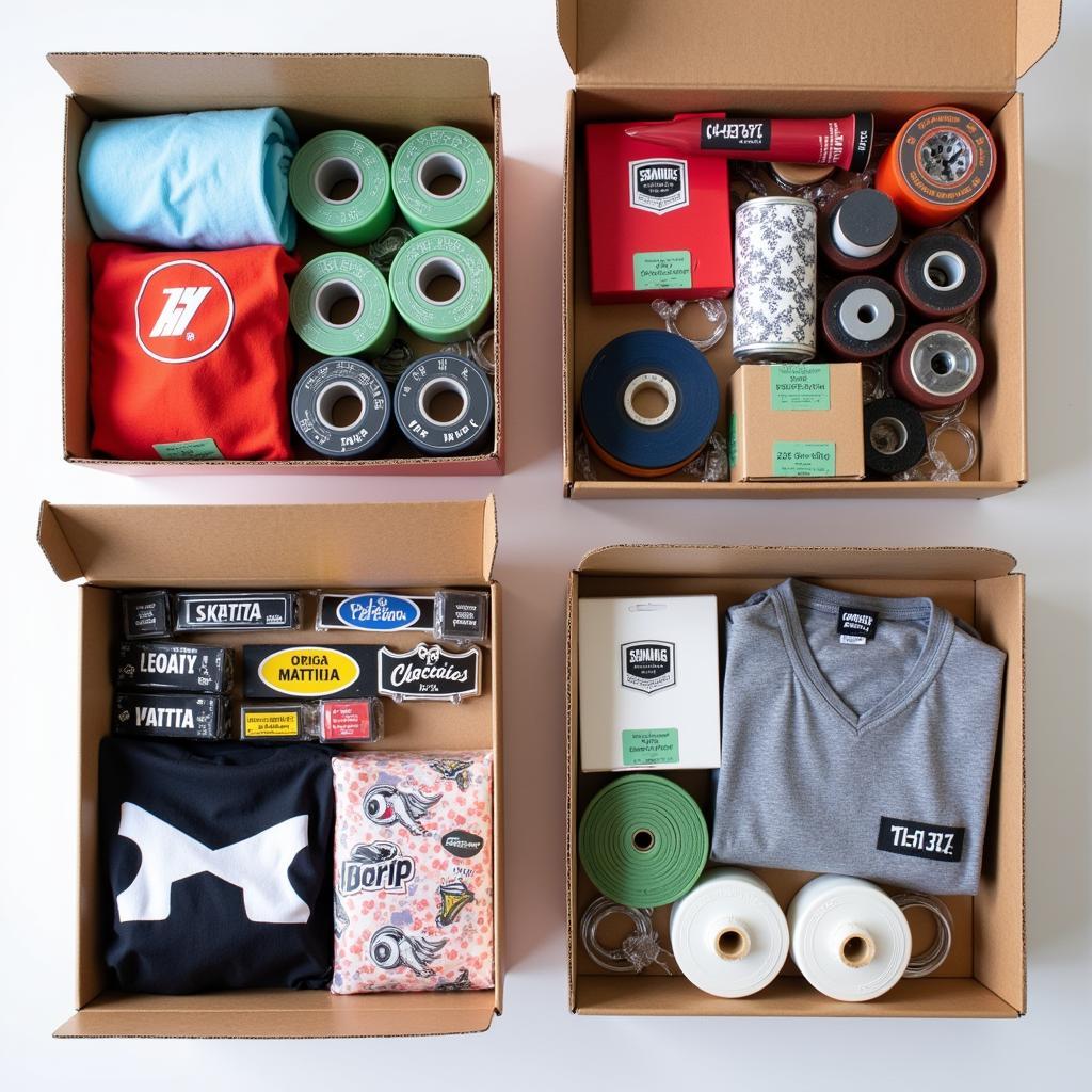 Comparing Contents of Different Skateboard Subscription Boxes