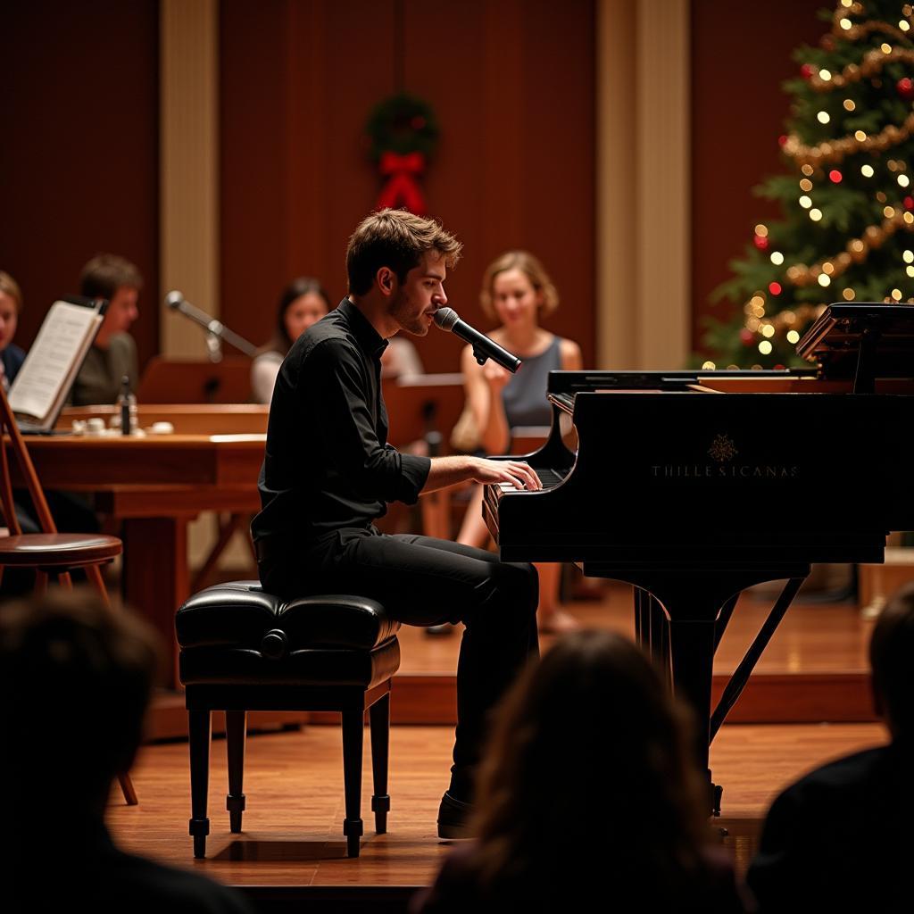 Pianist Performing Sleigh Ride