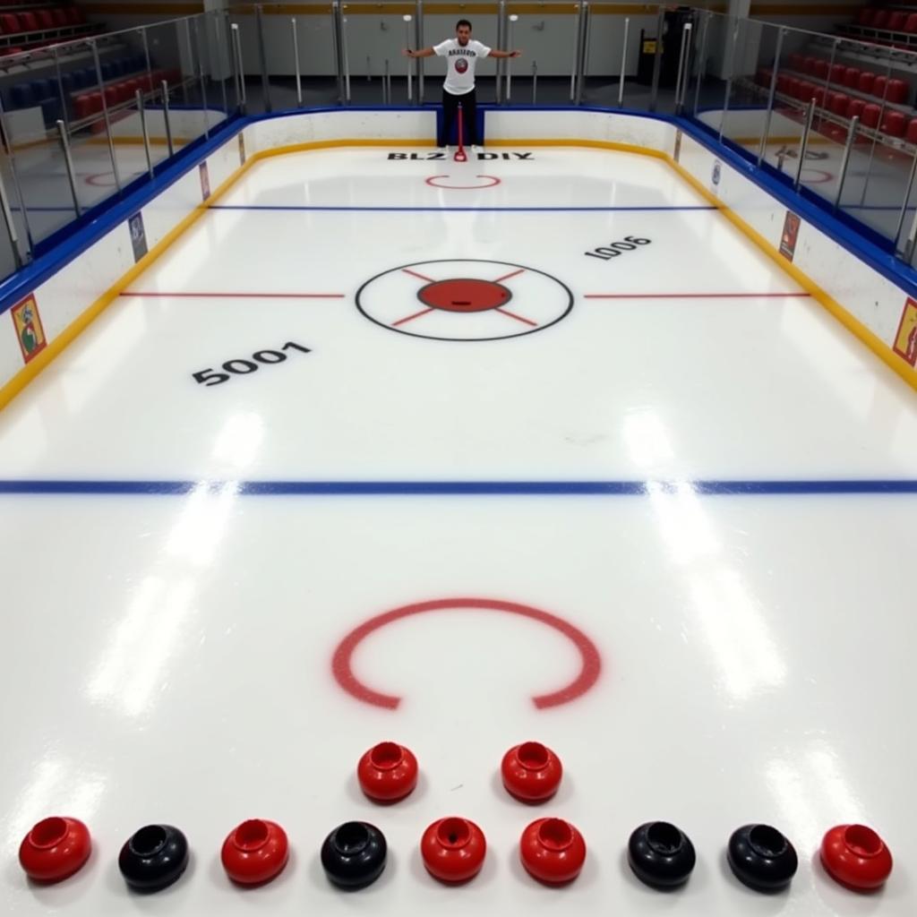 Sliding puck game setup