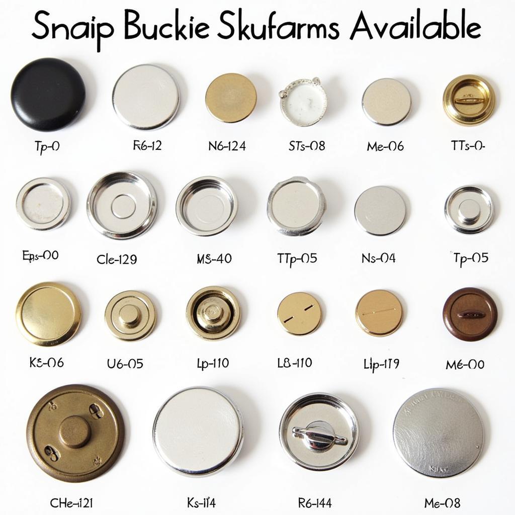 Variety of Snap Button Styles