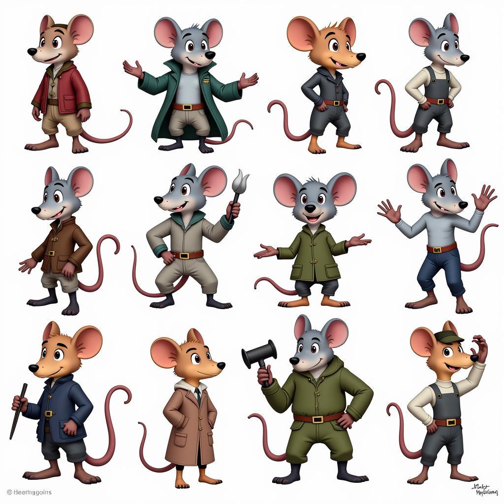 Soldier Mouse and his comrades