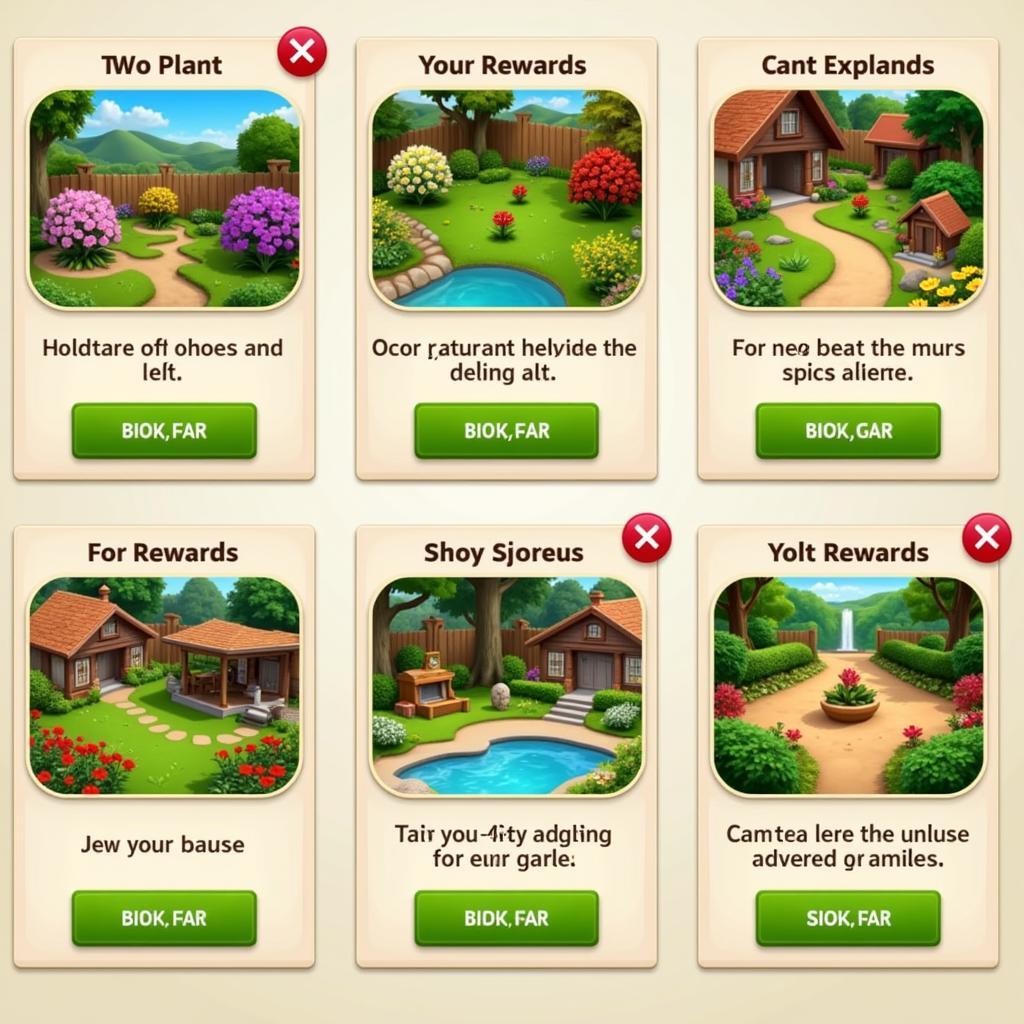 Rewards in solitaire garden games