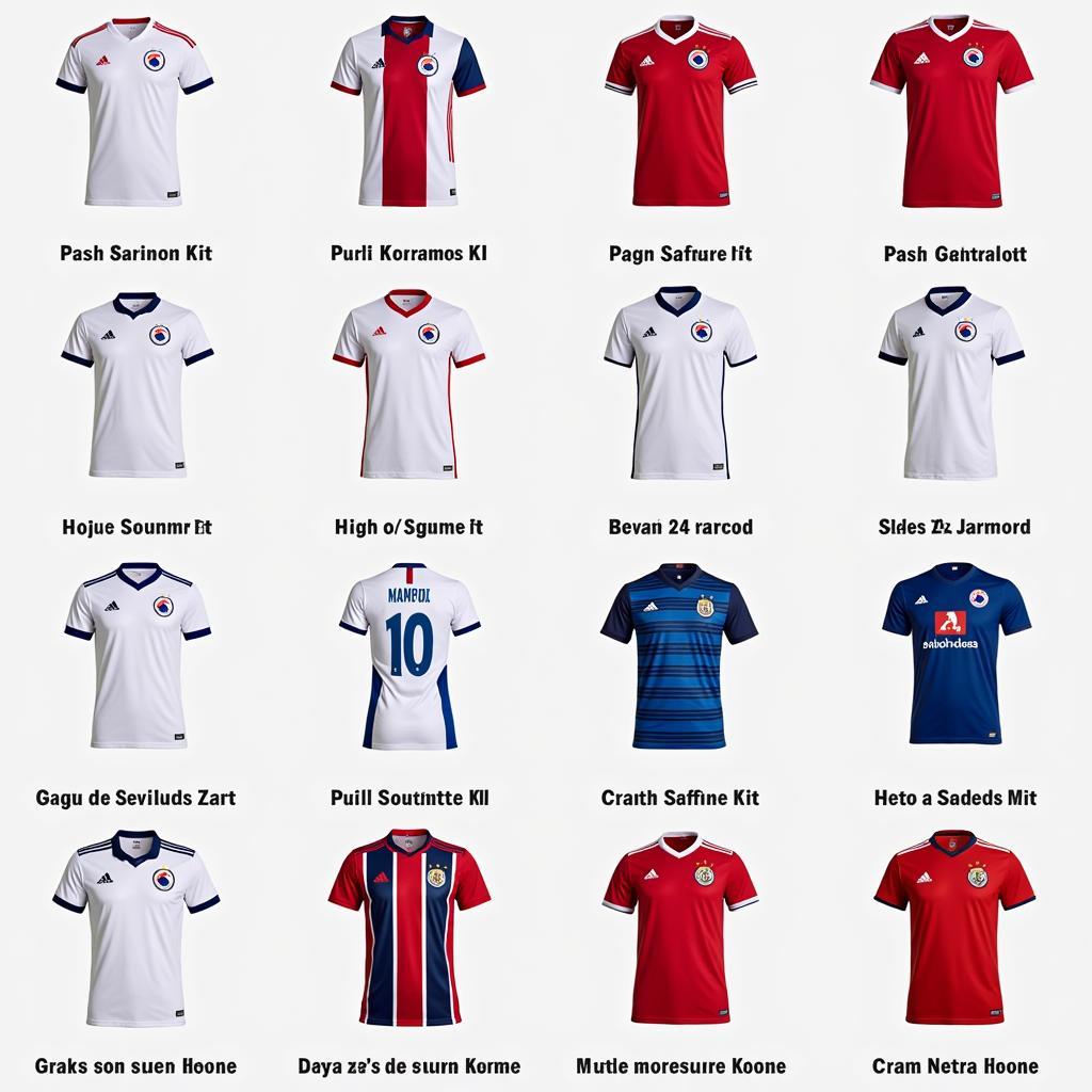 Different styles of South Korea jerseys