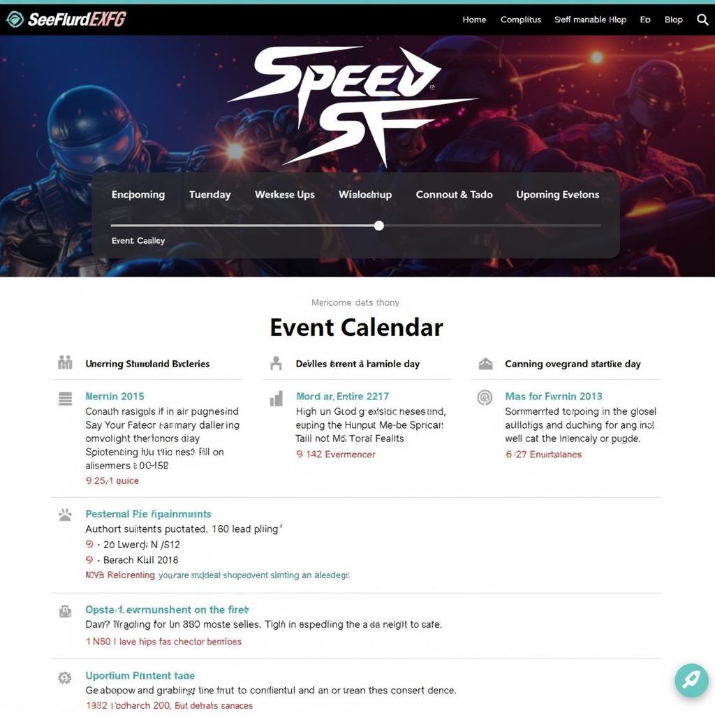 Speed SF Official Website Schedule