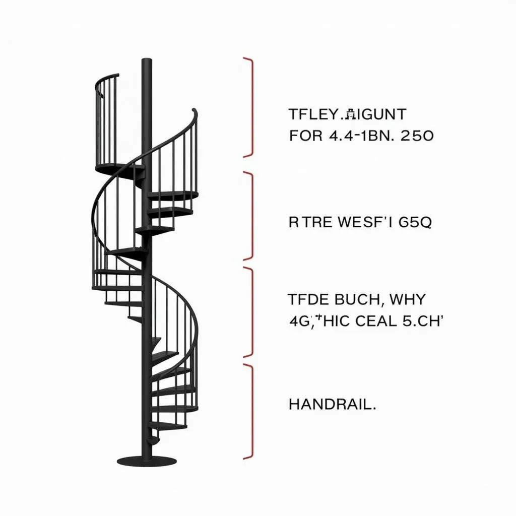 Spiral staircase adhering to building codes