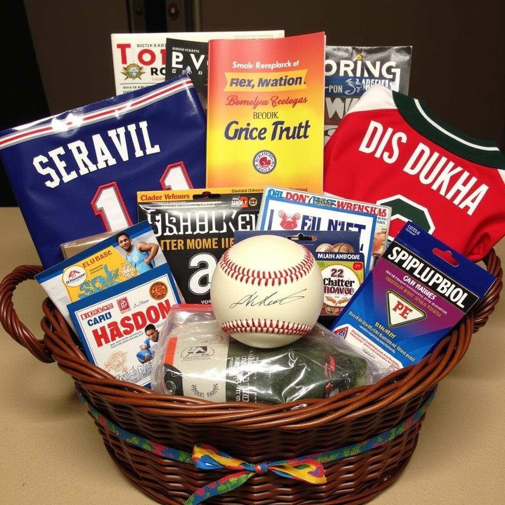 Sports Themed Gift Basket