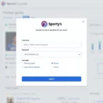 Sporty's Courses Login Page