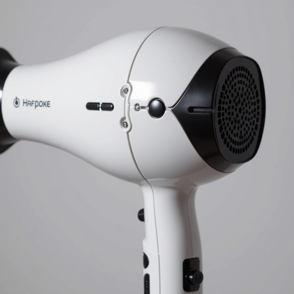 Close-Up of Standing Hooded Hair Dryer Controls