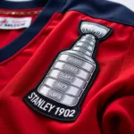 Close-up view of a Stanley Cup patch