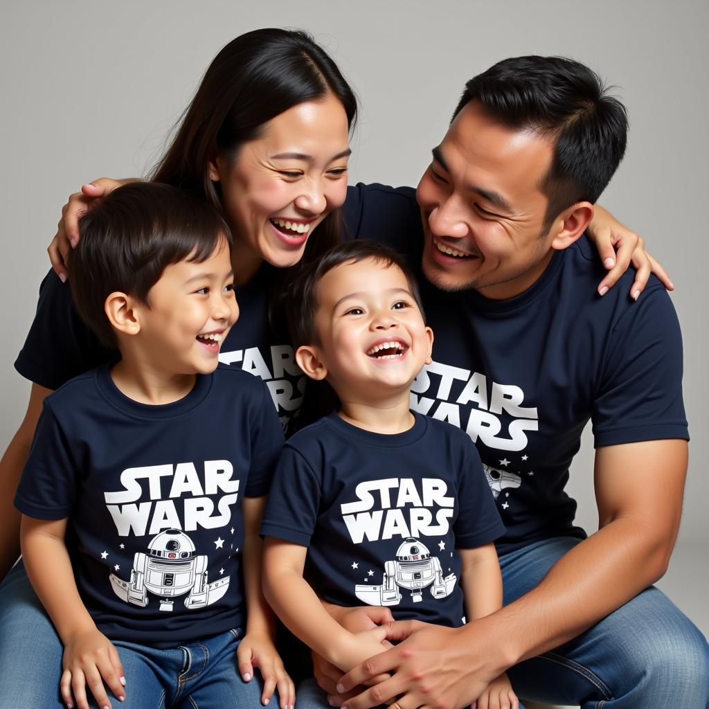 Star Wars Family Wearing Matching Shirts