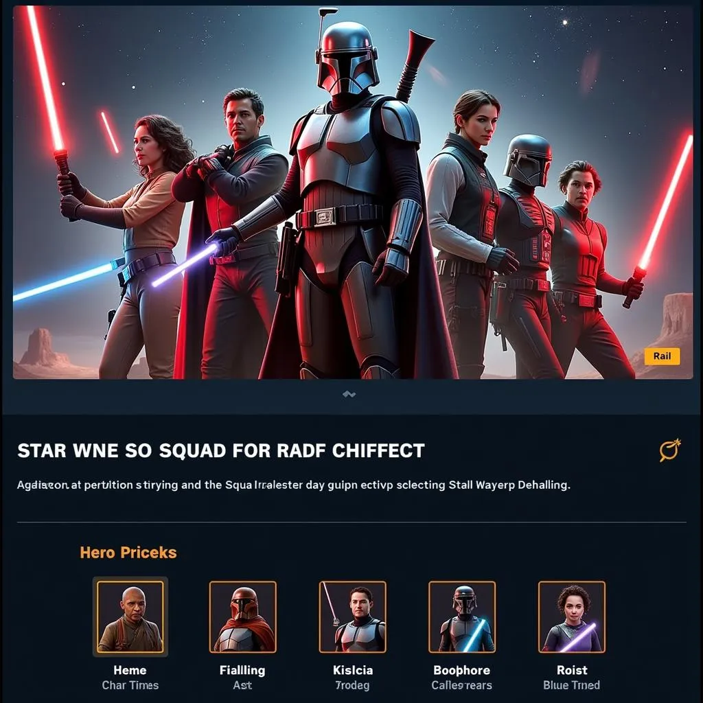 Star Wars Unlimited Raid Squad Selection