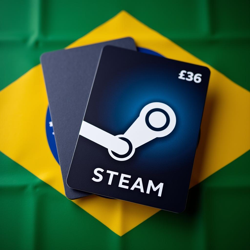 Steam gift card with Brazilian flag