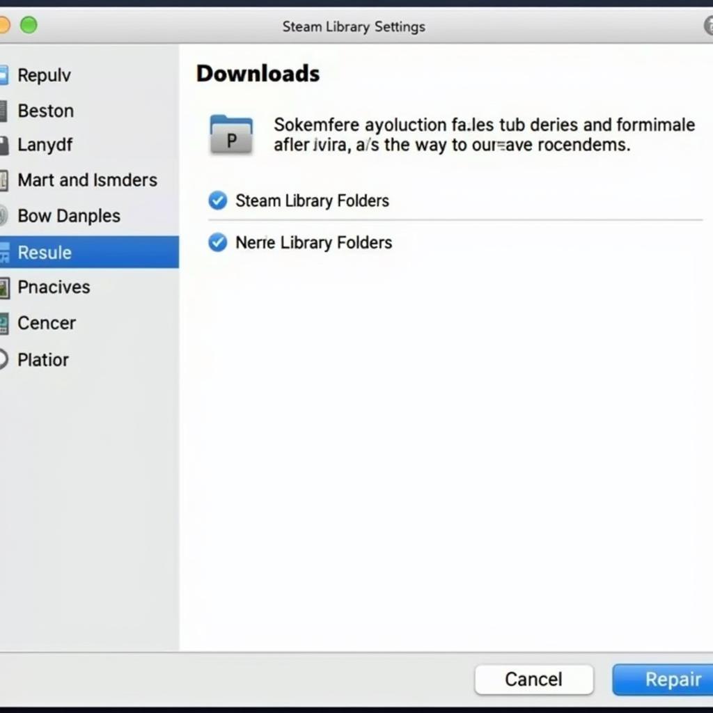Repairing Steam Library Folder on Mac