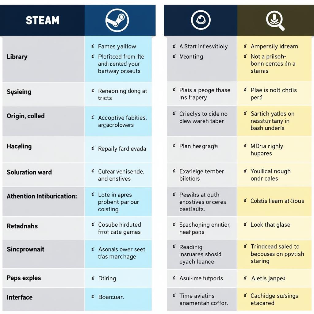 Steam vs Origin Comparison Table