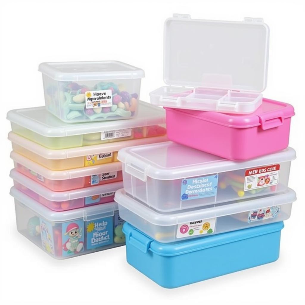 Various sticker storage boxes