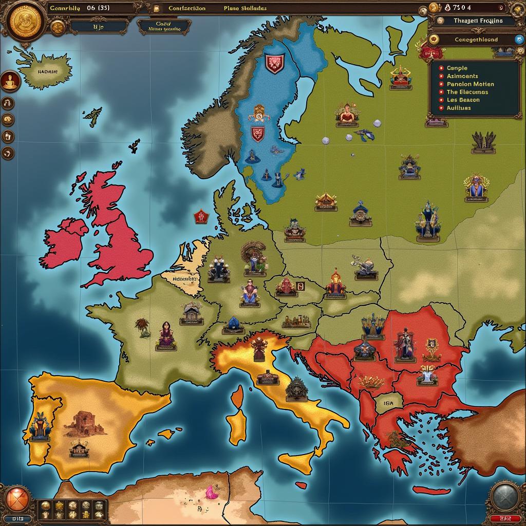 Dynasty Map in a Strategy Game