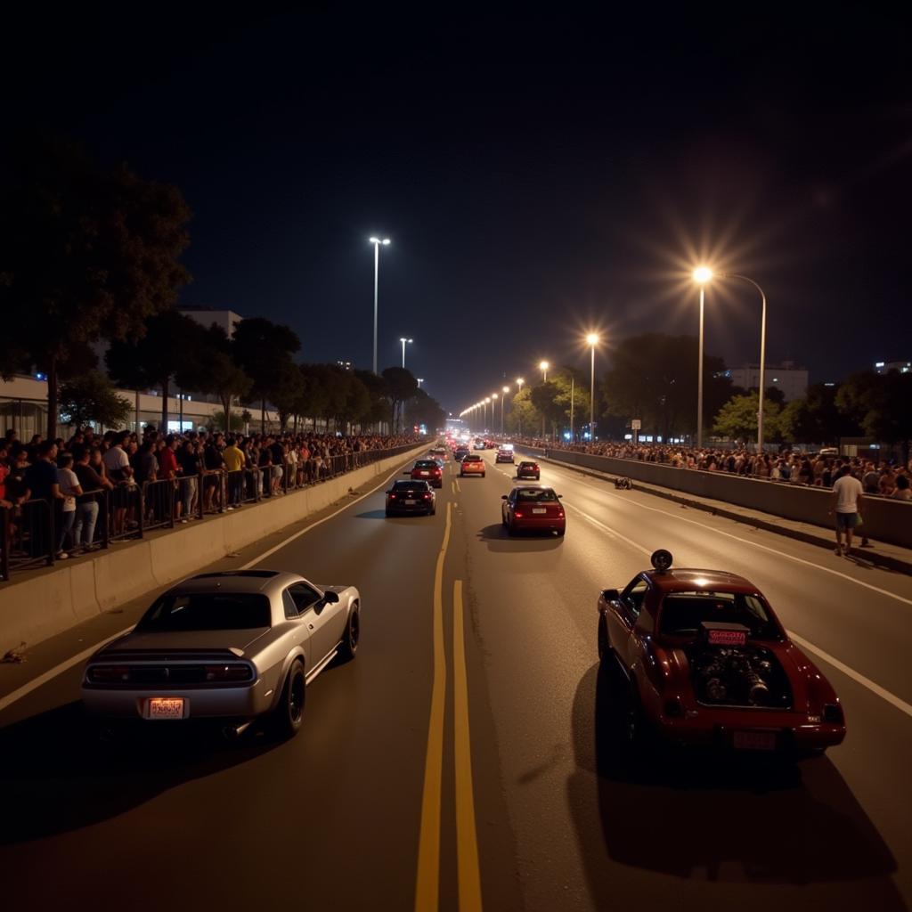 Street Racing Scene in Mexico City