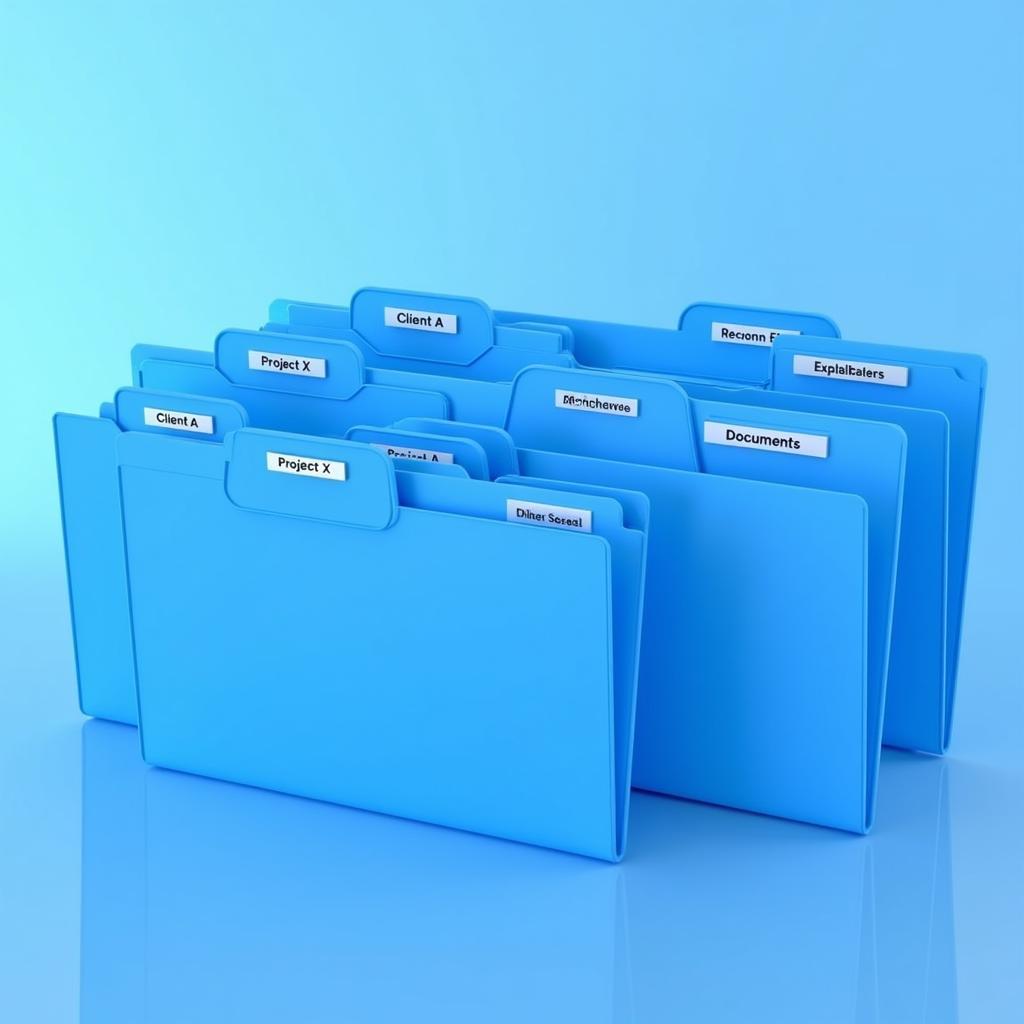 Structured File System with Blue Folders