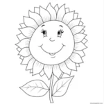 Sunflower coloring page