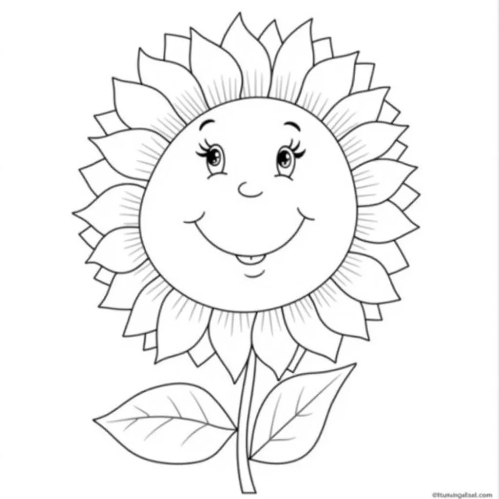 Sunflower coloring page