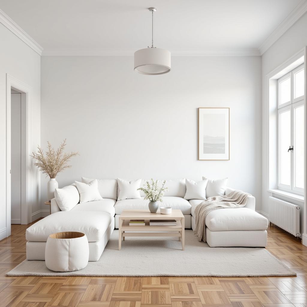 Minimalist Living Room in Sweden