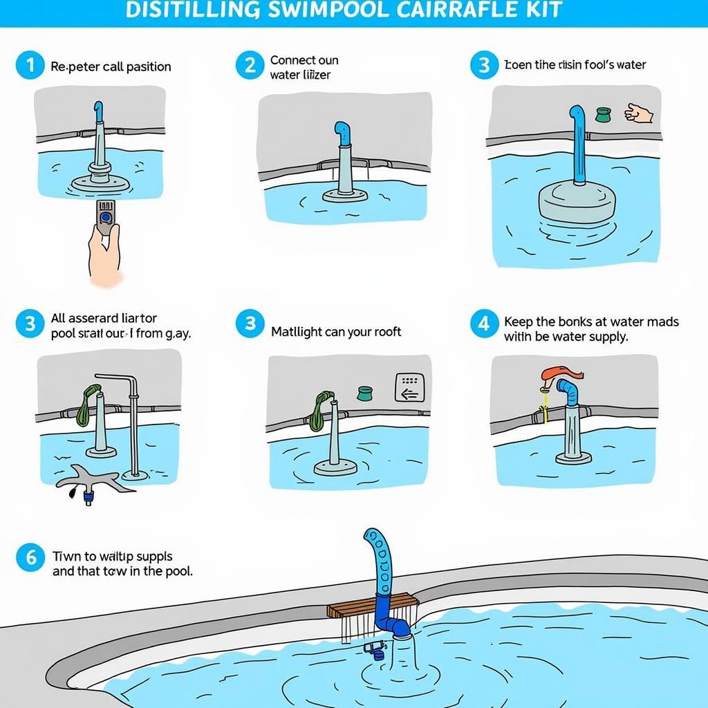 Installing a swimming pool waterfall kit