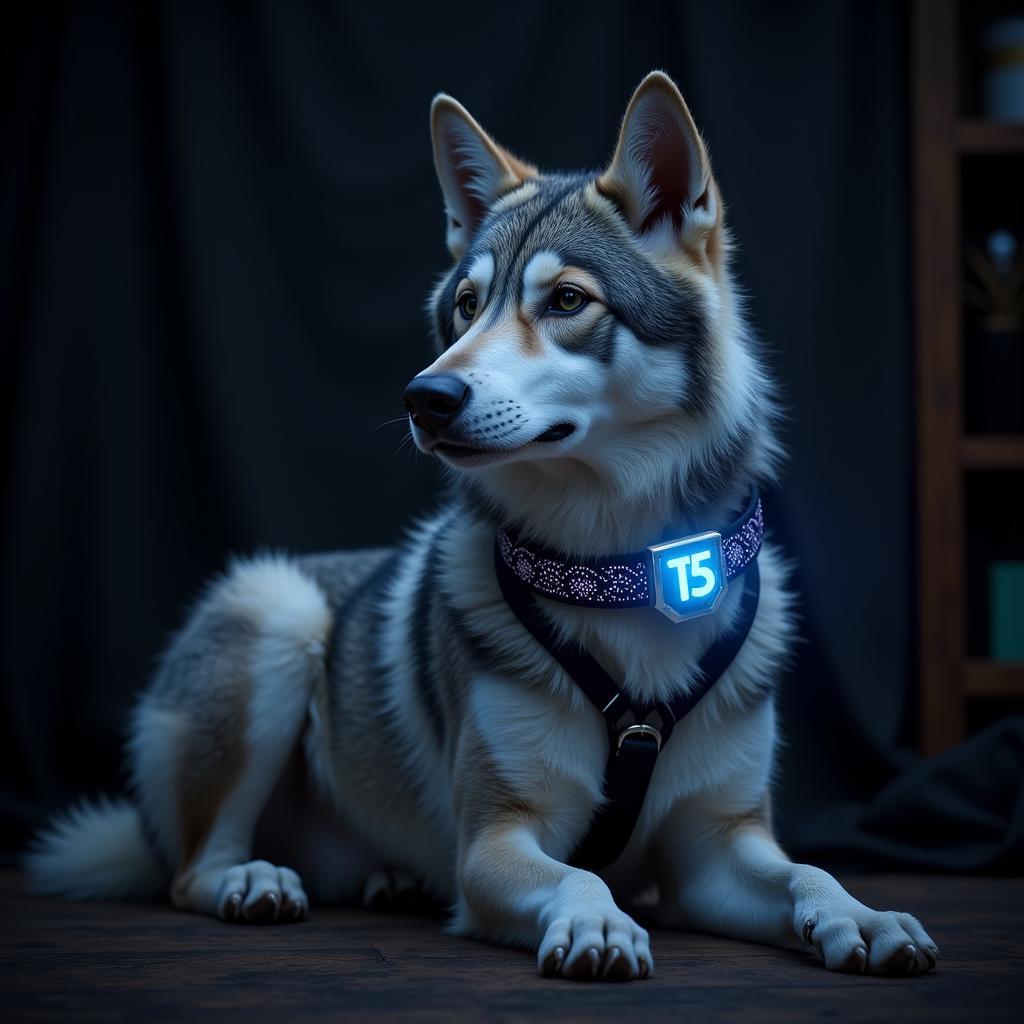 Pet Equipped with a T5 Collar