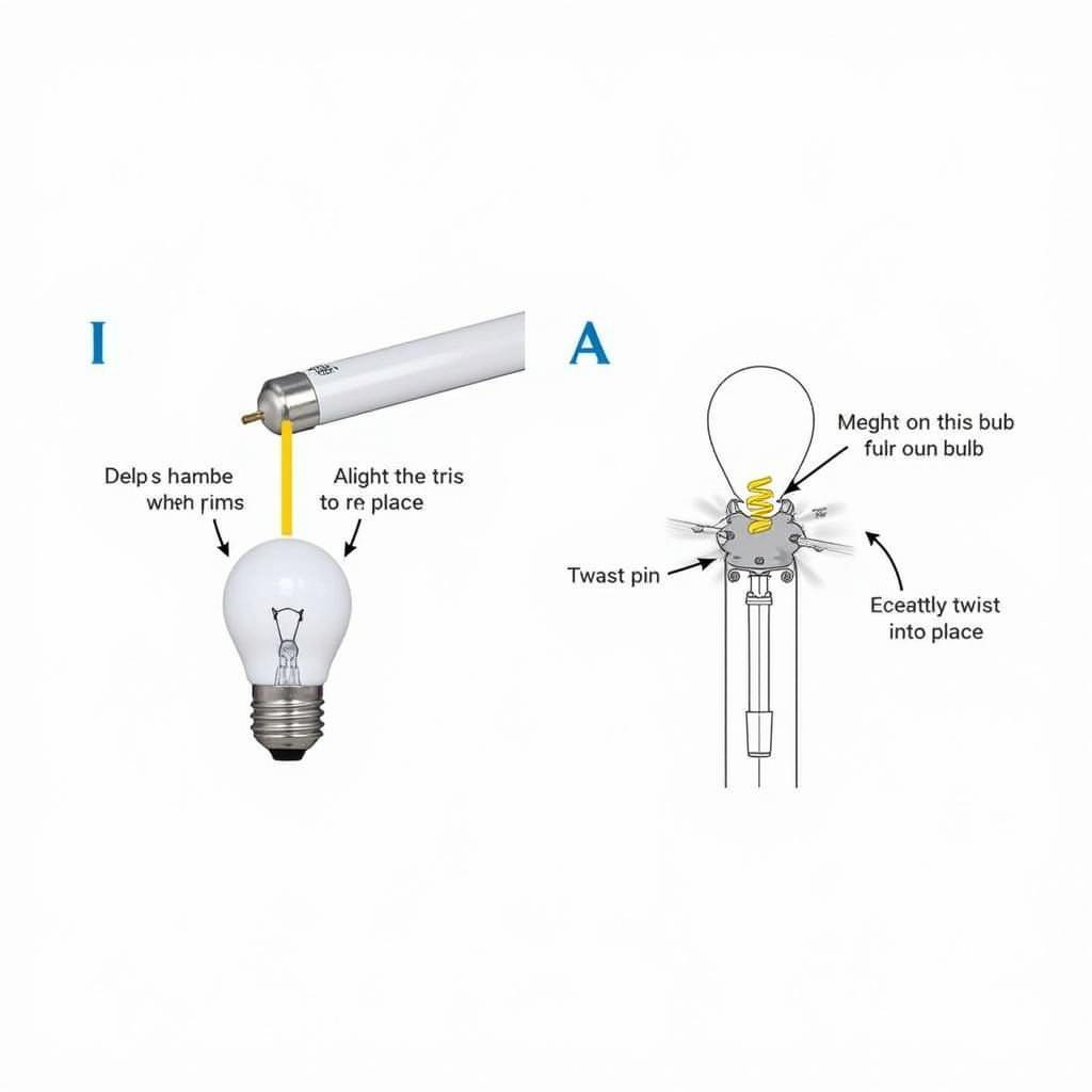 Installing a T5 replacement bulb in a fixture