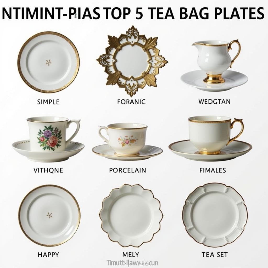 Variety of Tea Bag Plates